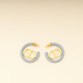 Christian Dior Gold 30 Montaigne Hoop Earrings