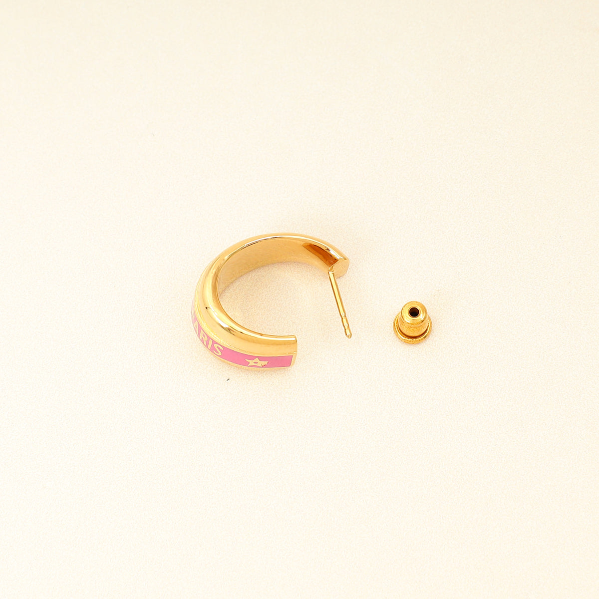 Christian Dior Gold Code Hoop Earrings