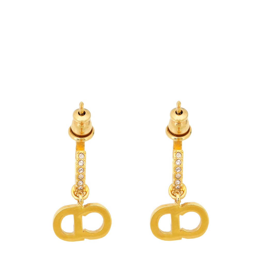 Christian Dior Gold Finish Clair De Lune Earrings