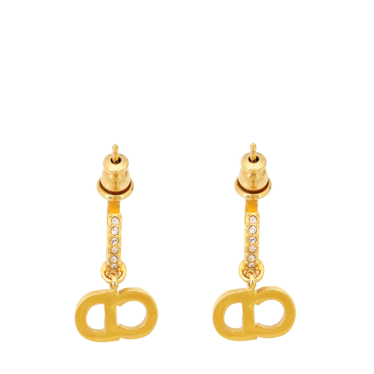 Christian Dior Gold Finish Clair De Lune Earrings