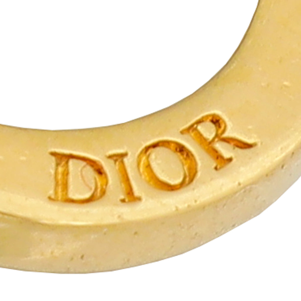 Christian Dior Gold CD Icon Earrings