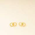 Christian Dior Gold Finish CD Icon Earrings