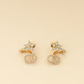 Christian Dior Gold Finish CD Star Wrap Around Clair D Lune Earrings