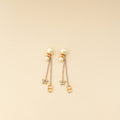 Christian Dior Gold Finish Tribales Drop Earrings