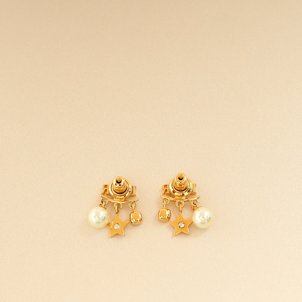 Christian Dior Gold Finish Dio(r)evolution Earrings