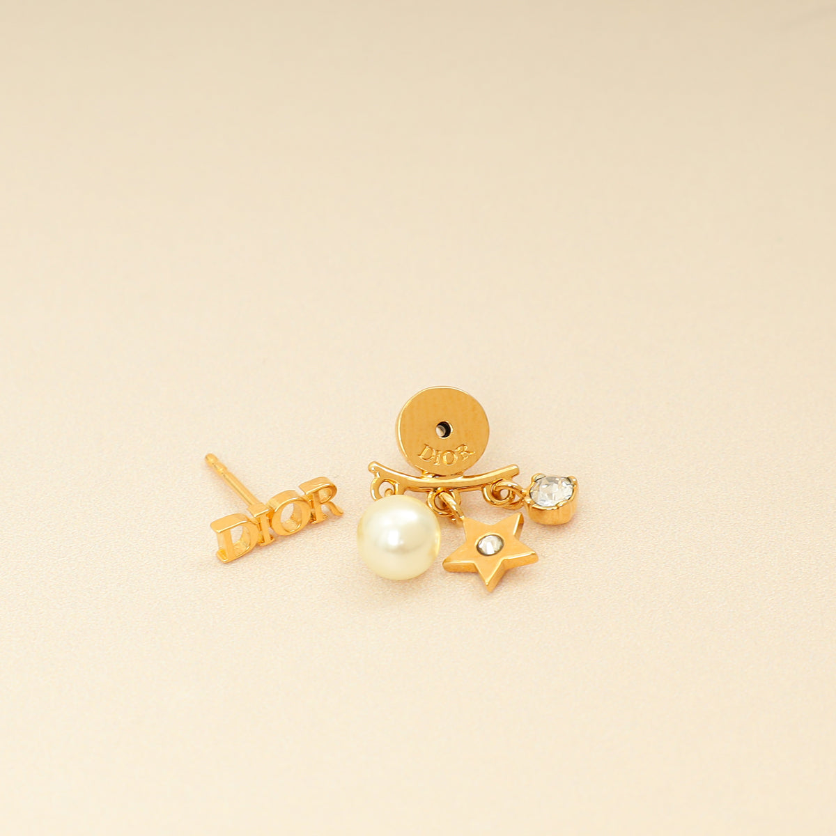 Christian Dior Gold Finish Dio(r)evolution Earrings