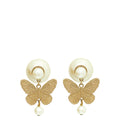 Christian Dior White Tribales Butterfly Earrings
