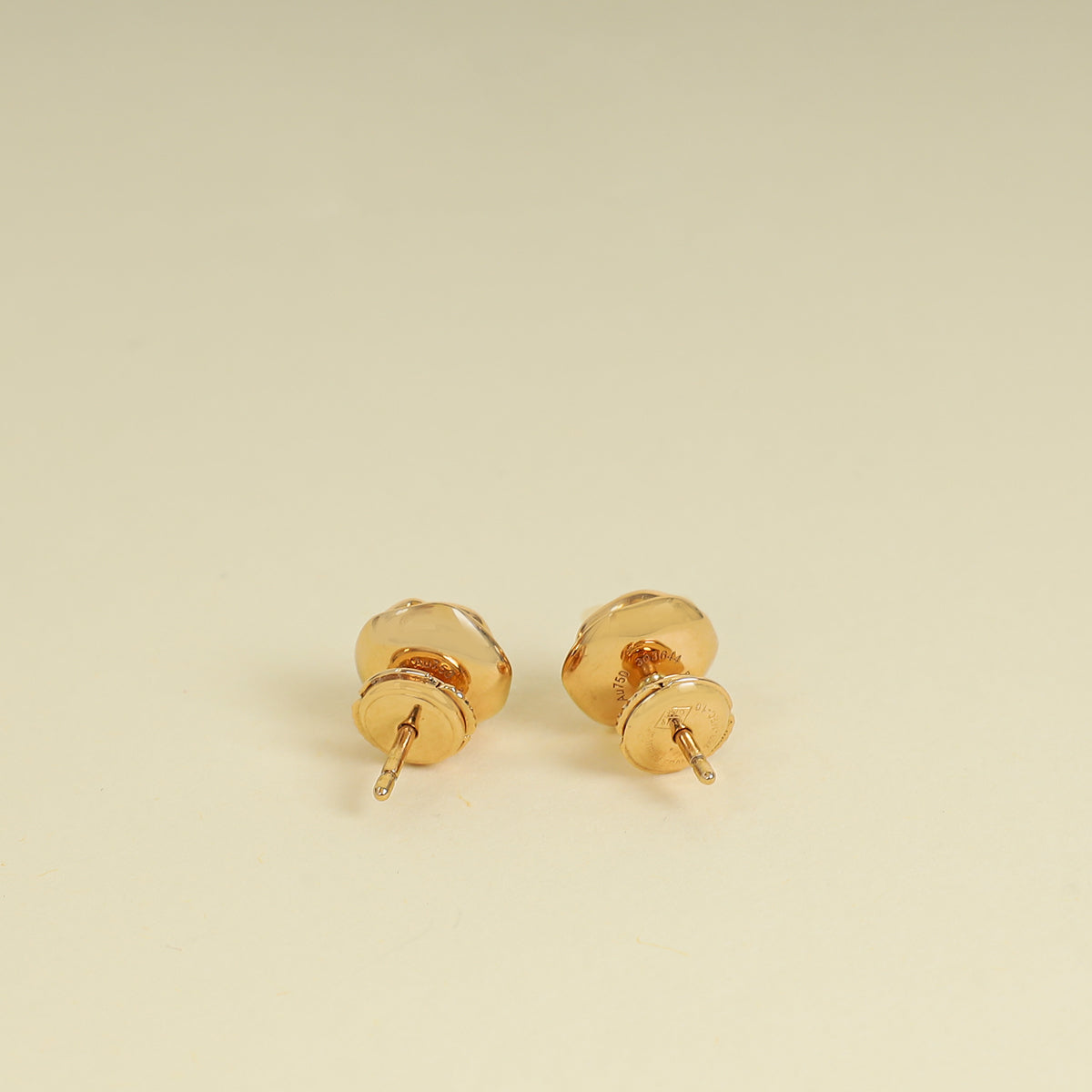 Christian Dior 18K Rose Gold Diamond Small Rose Dior Couture Earrings