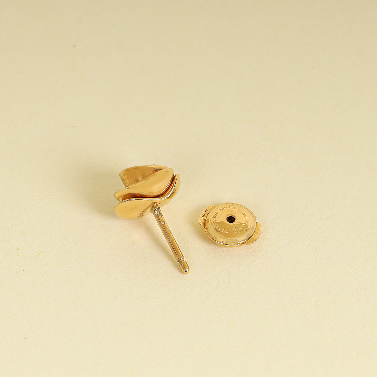 Christian Dior 18K Rose Gold Diamond Small Rose Dior Couture Earrings