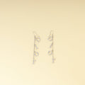 Christian Dior Silver Finish Crystal Logo Letters Dangle Drop Earrings