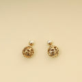 Christian Dior Gold Tone Pearl Star Mise En Dior Tribal Earrings
