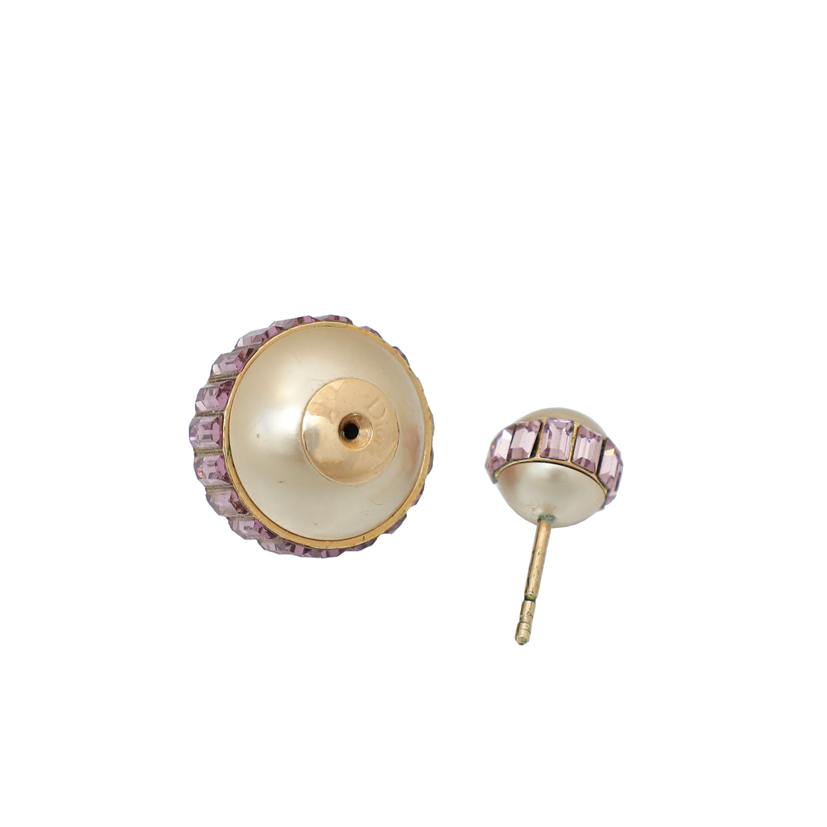 Christian Dior Bicolor Mise En Dior Pearl w/ Crystal Earrings