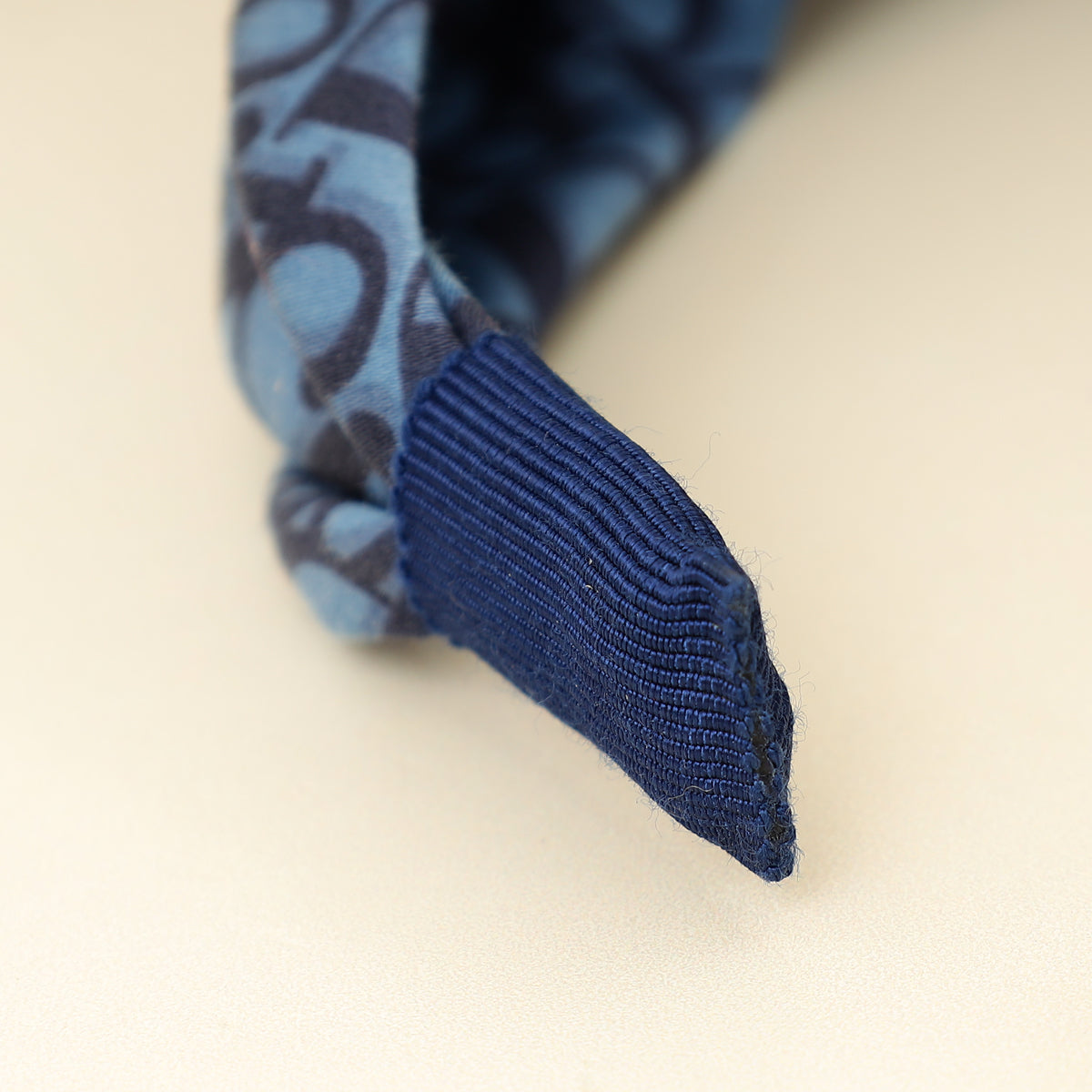 Christian Dior Dark Blue Oblique Cotton Poplin Kid's Headband