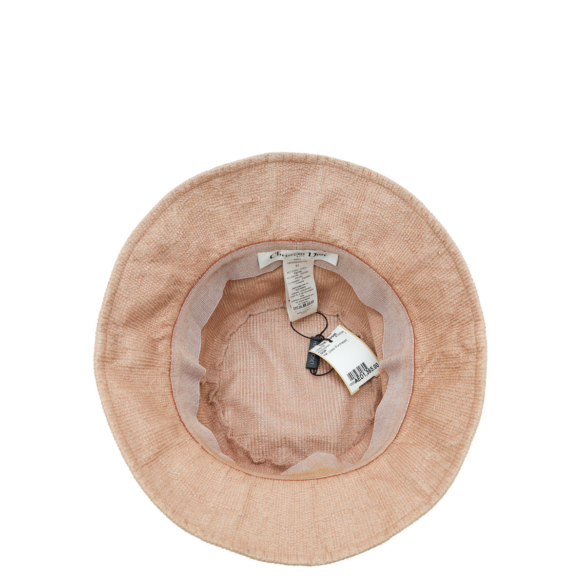 Christian Dior Pink Logo Embroidered Cotton Bucket Hat