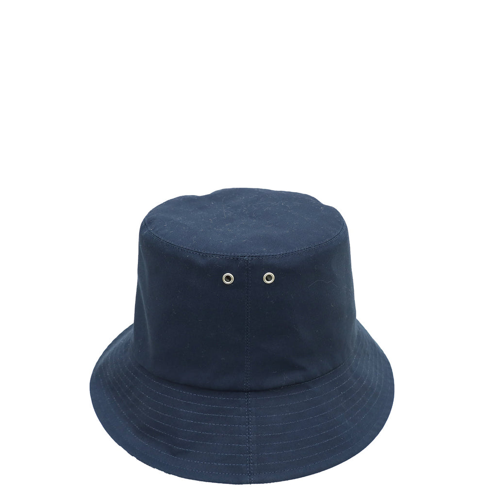 Christian Dior Navy Blue Oblique Teddy- D Reversible Short Brim Bucket Hat