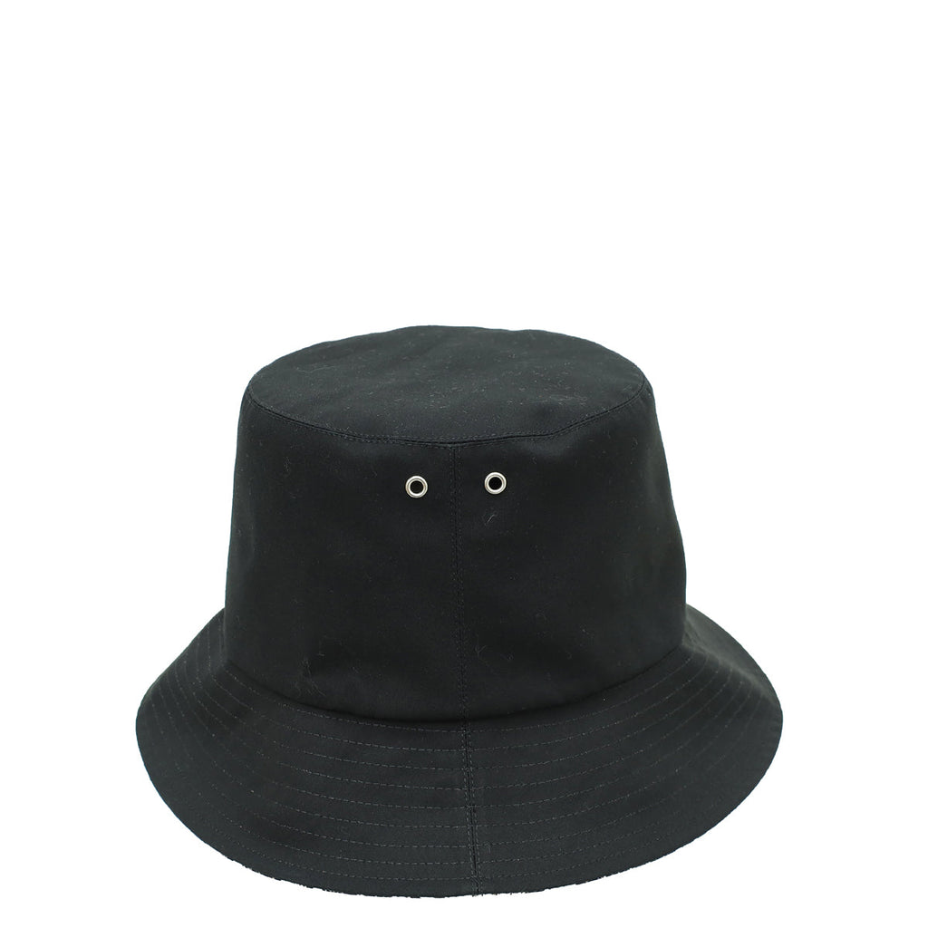 Christian Dior Black Oblique Teddy- D Reversible Short Brim Bucket Hat