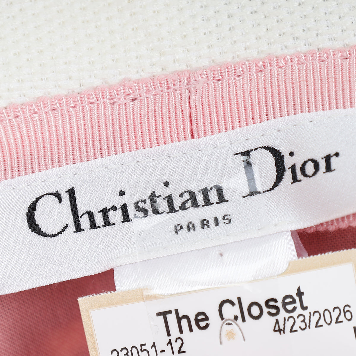 Christian Dior White Multicolor Butterfly Embroidery Bucket Hat