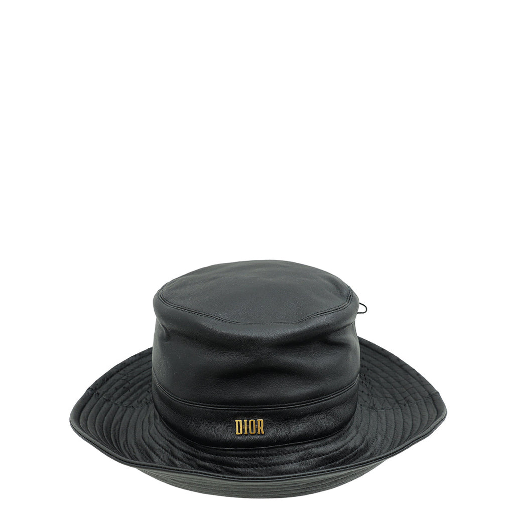 Christian Dior Black Teddy-D Bob Bucket Hat W/ Veil