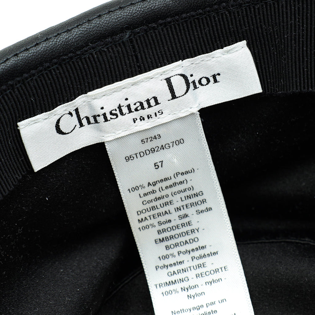 Christian Dior Black Teddy-D Bob Bucket Hat W/ Veil