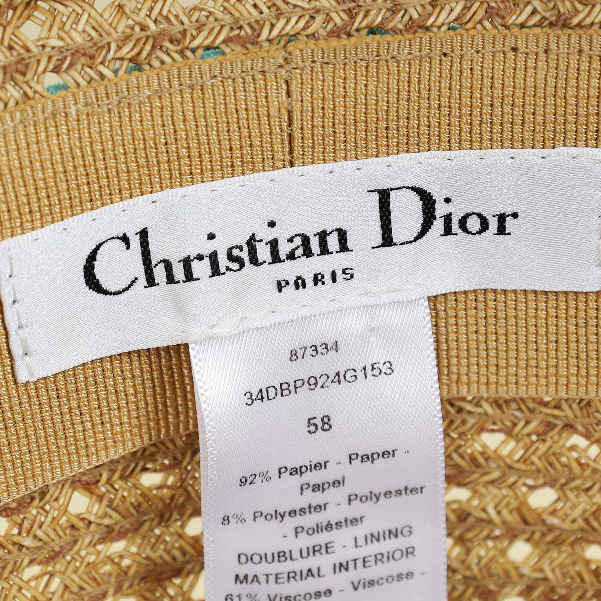 Christian Dior Bicolor D-Bobby Small Brim Hat 58