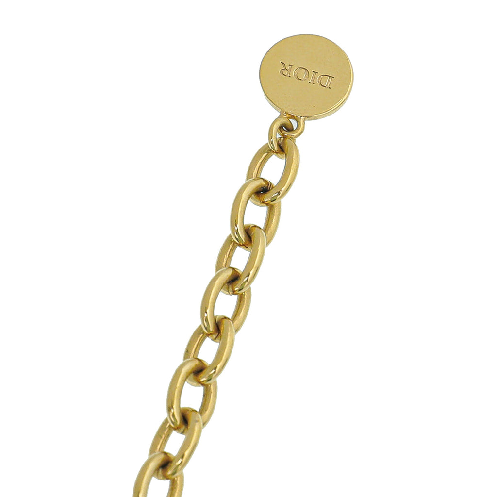 Christian Dior Gold CD Petit Choker Necklace