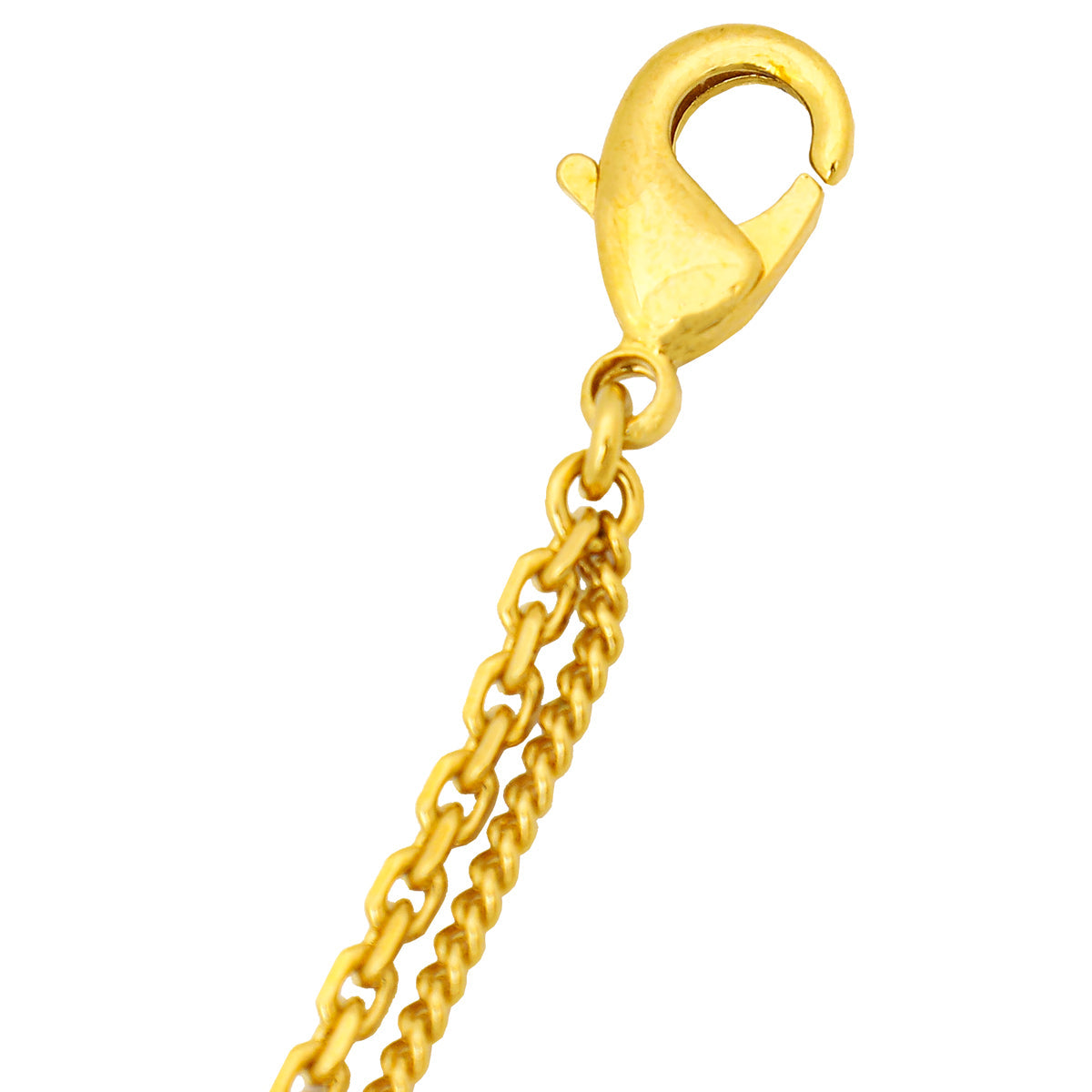 Christian Dior Gold Tone Petit CD Crystal Double Necklace