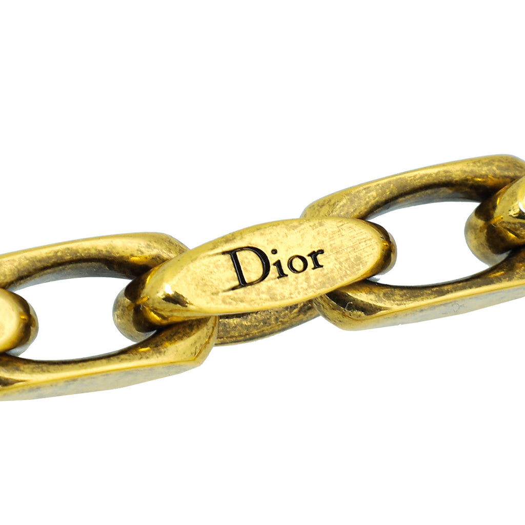 Christian Dior Vintage Gold Finish Lucky Locket Star Choker Necklace