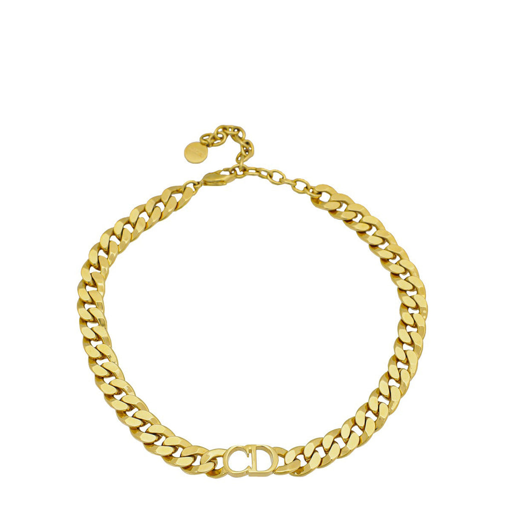 Christian Dior Gold Finish Danseuse Etoile Choker Necklace
