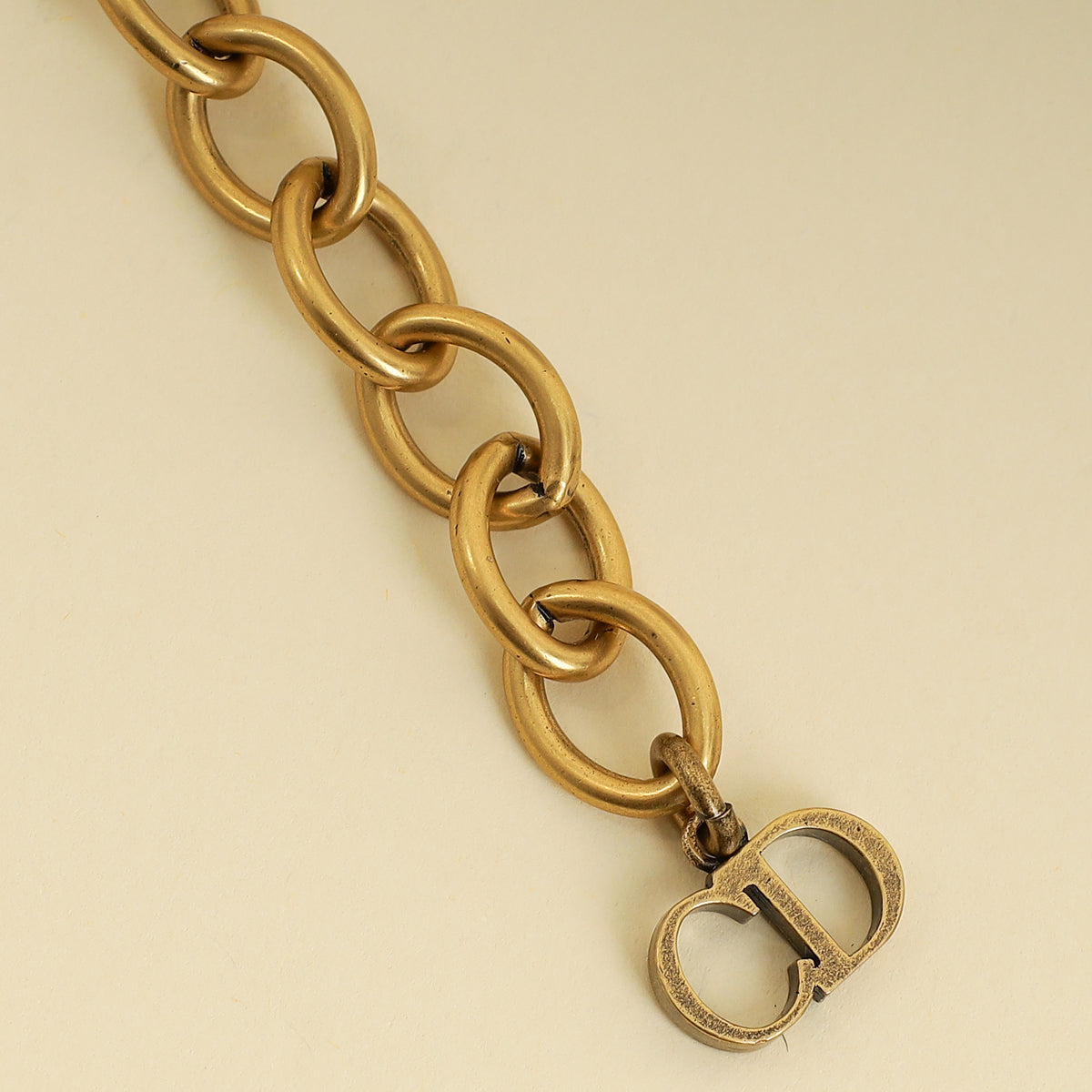 Christian Dior Gold Logo Choker Necklace