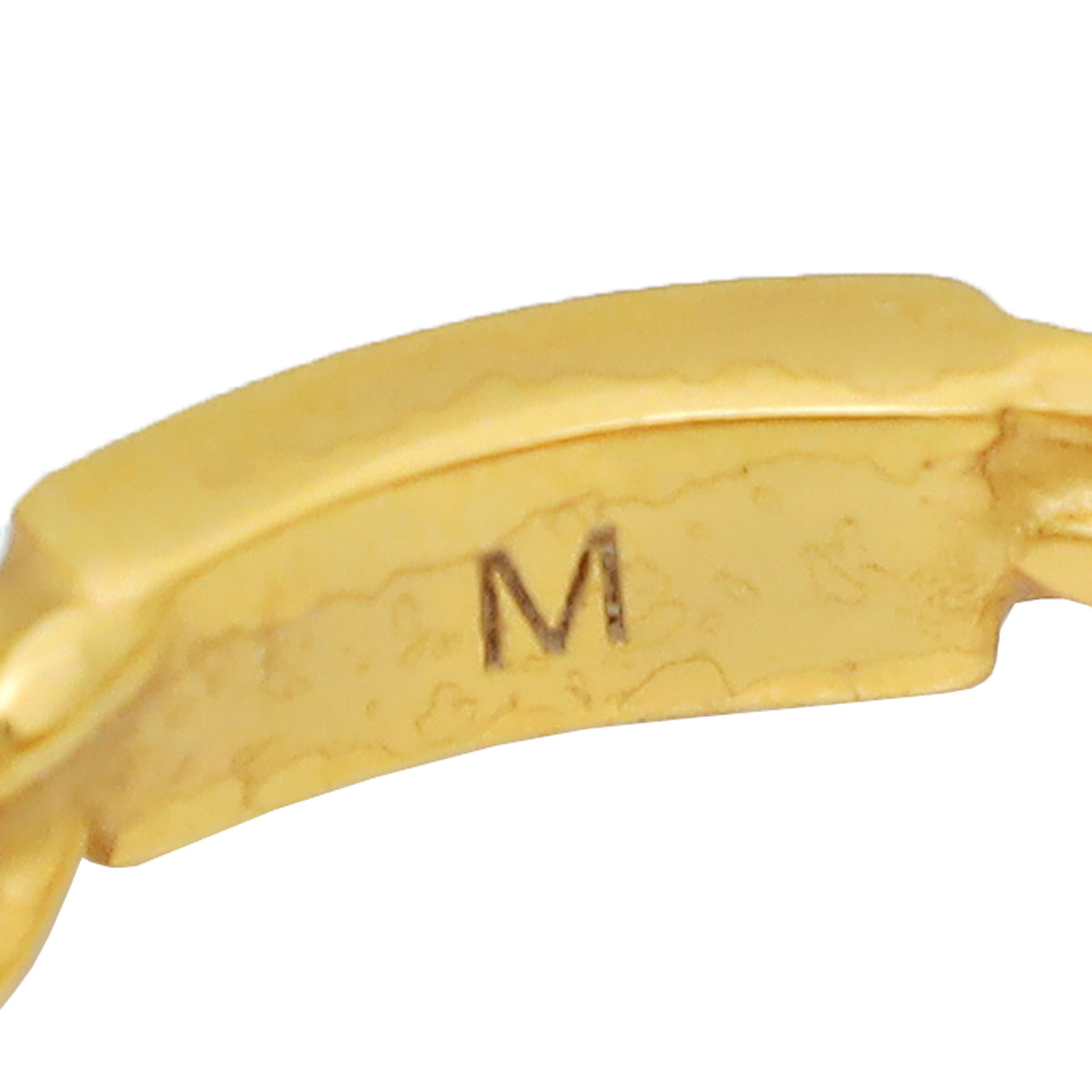 Christian Dior Gold Finish Bird & Heart Charm Medium Ring 54