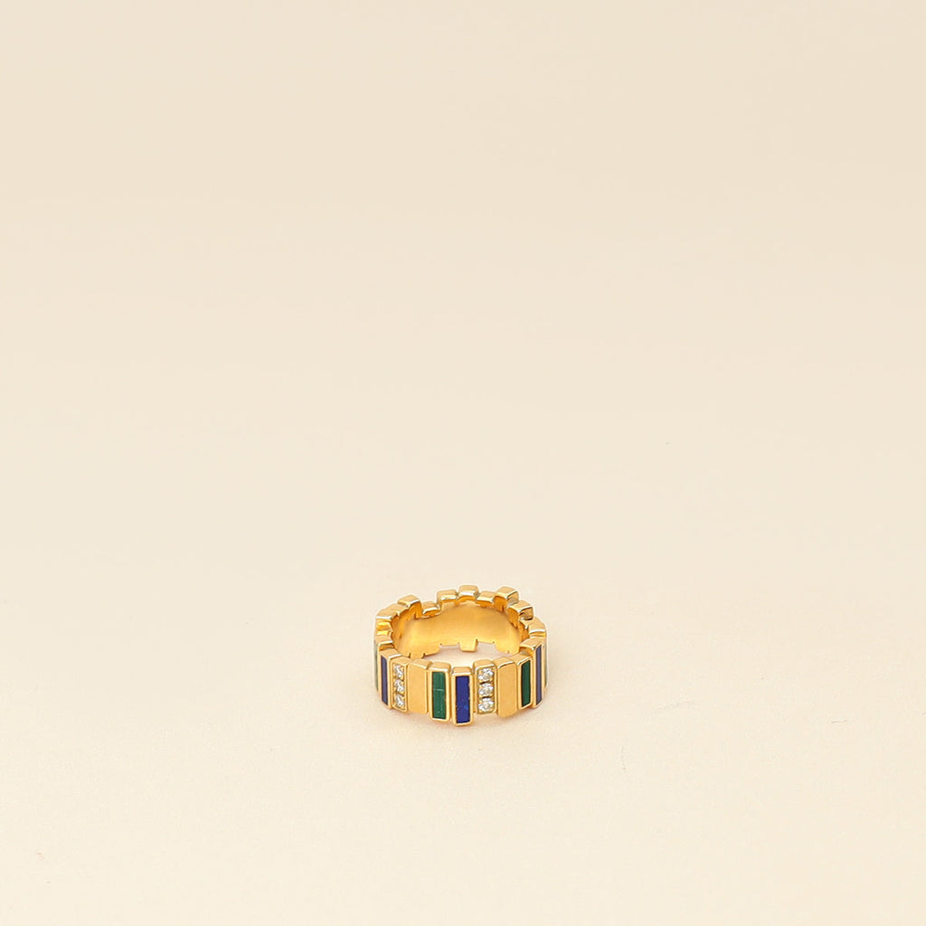 Christian Dior 18K Yellow Gold Gem Limited Edition Diamond Ring 54