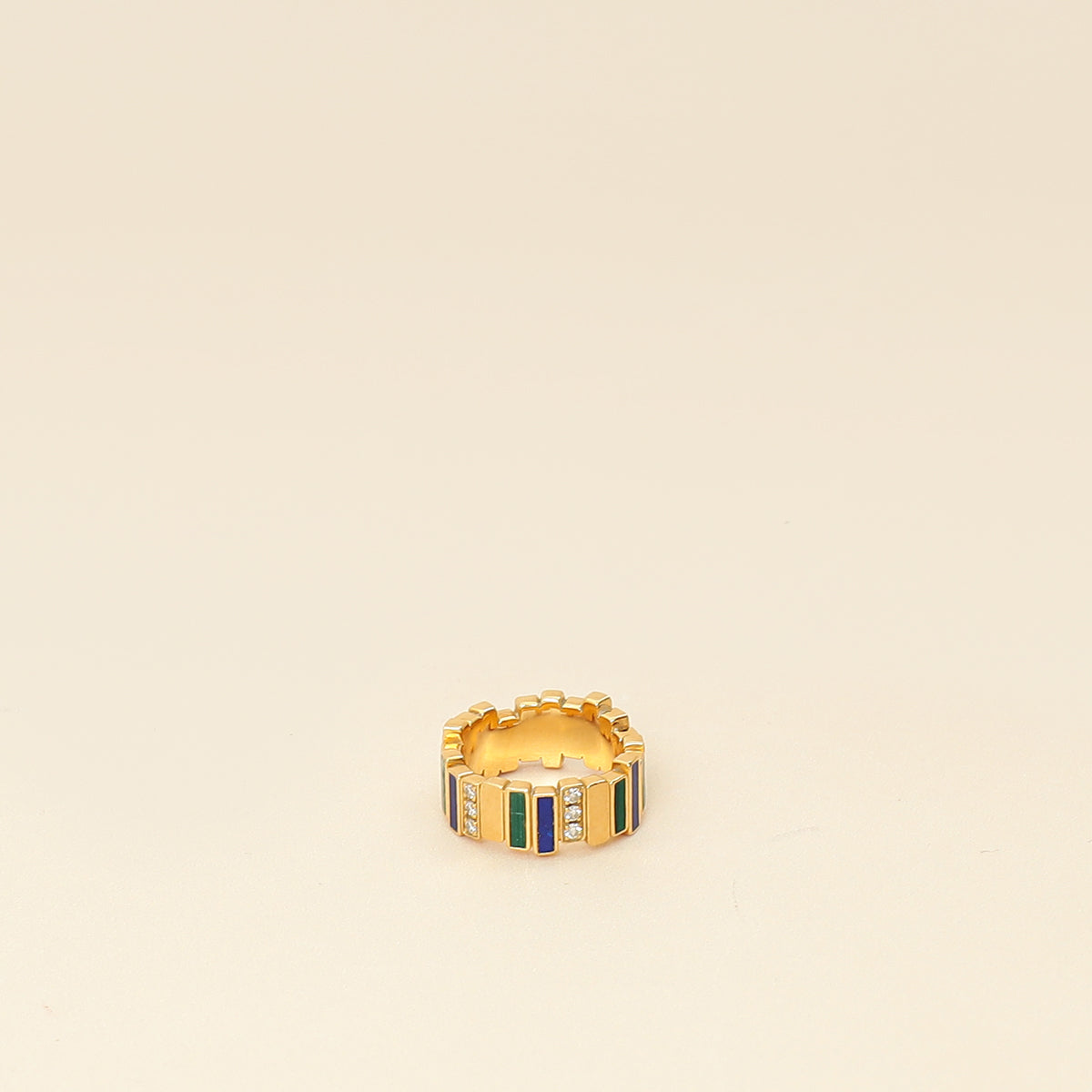 Christian Dior 18K Yellow Gold Gem Limited Edition Diamond Ring 54