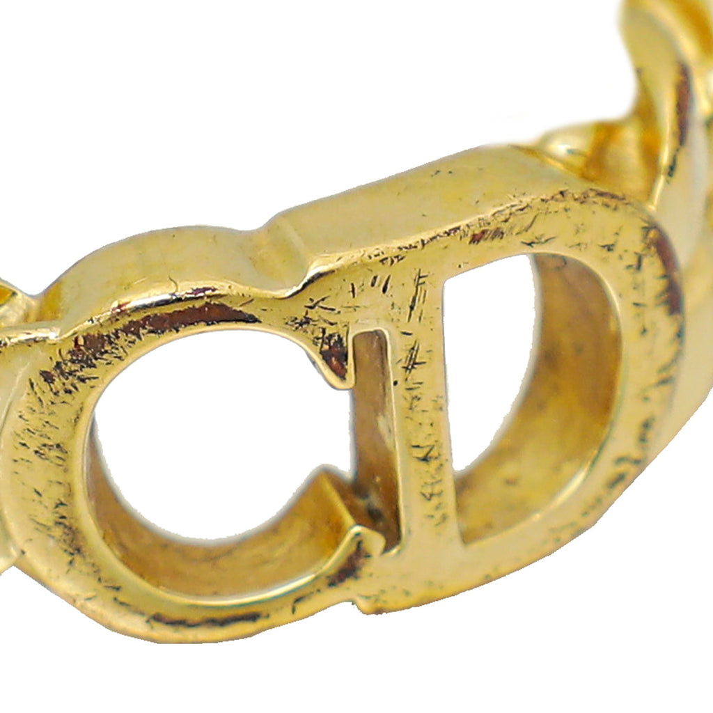 Christian Dior Gold CD Danseuse Étoile Small Ring