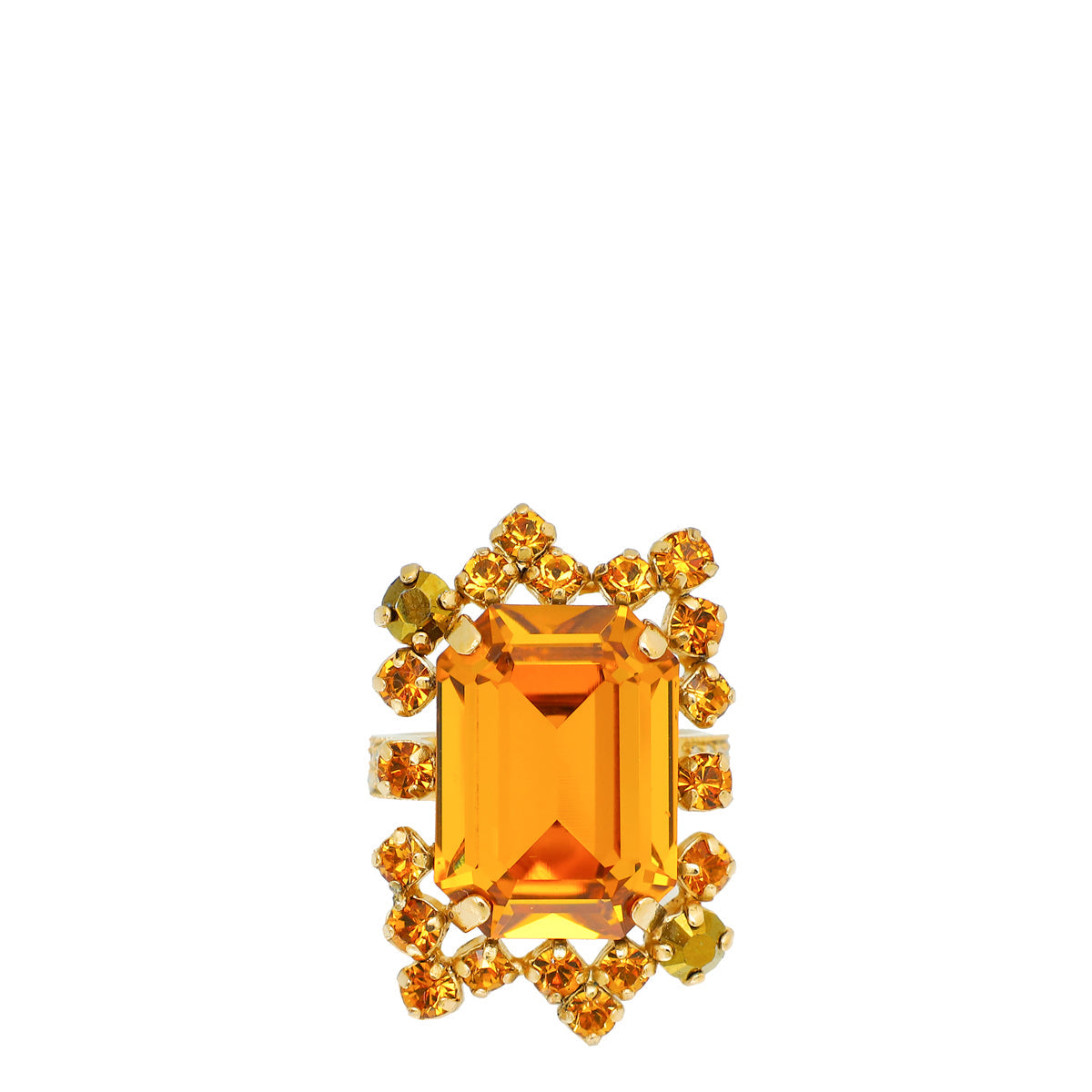Christian Dior Yellow Miss Dior Crystal Ring 6/52