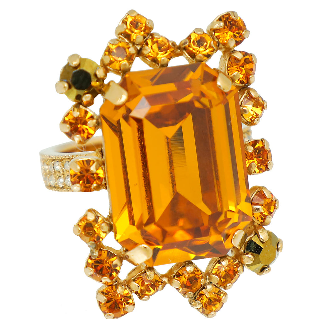 Christian Dior Yellow Miss Dior Crystal Ring 6/52