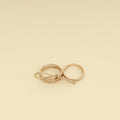 Christian Dior Rose Gold Double Finger Bow Cocktail Large Ring 55,56