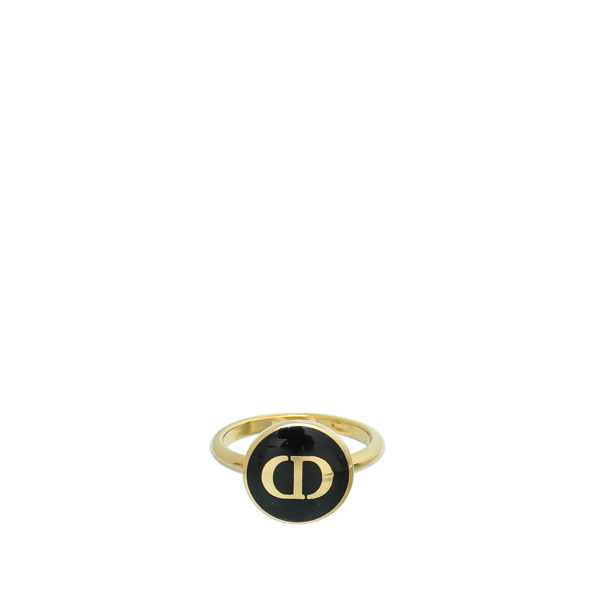 Christian Dior Black The Petit CD Logo Small Ring