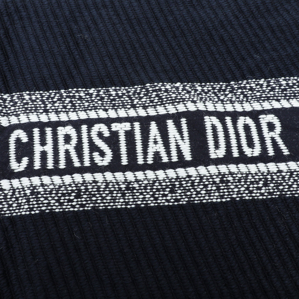 Christian Dior Bicolor Oblique University Reversible Wool Silk Scarf