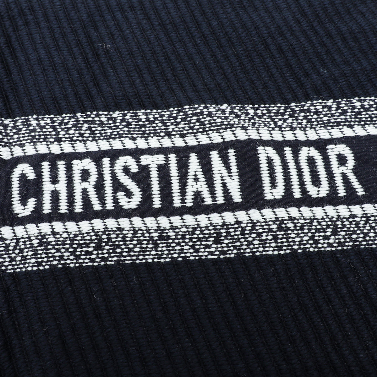 Christian Dior Bicolor Oblique University Reversible Wool Silk Scarf