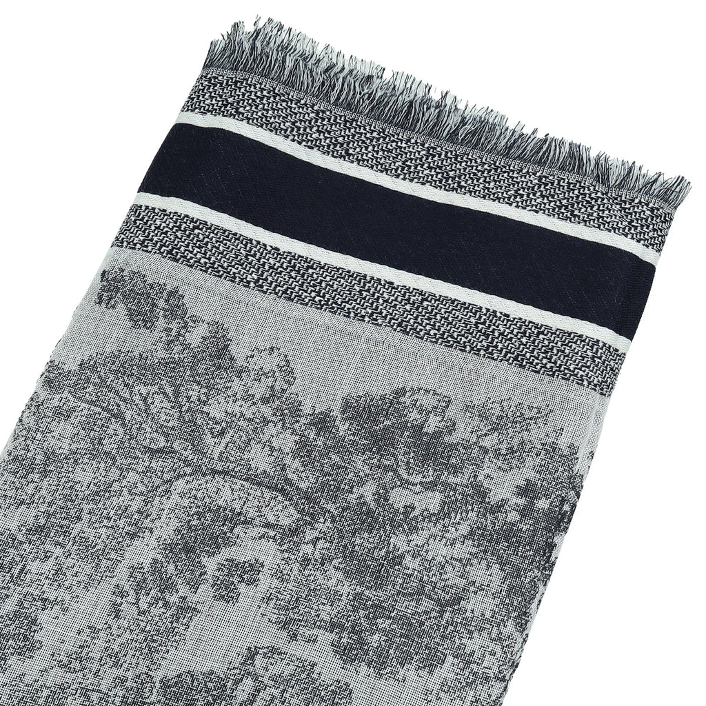 Christian Dior Bicolor Toile de Jouy Shawl