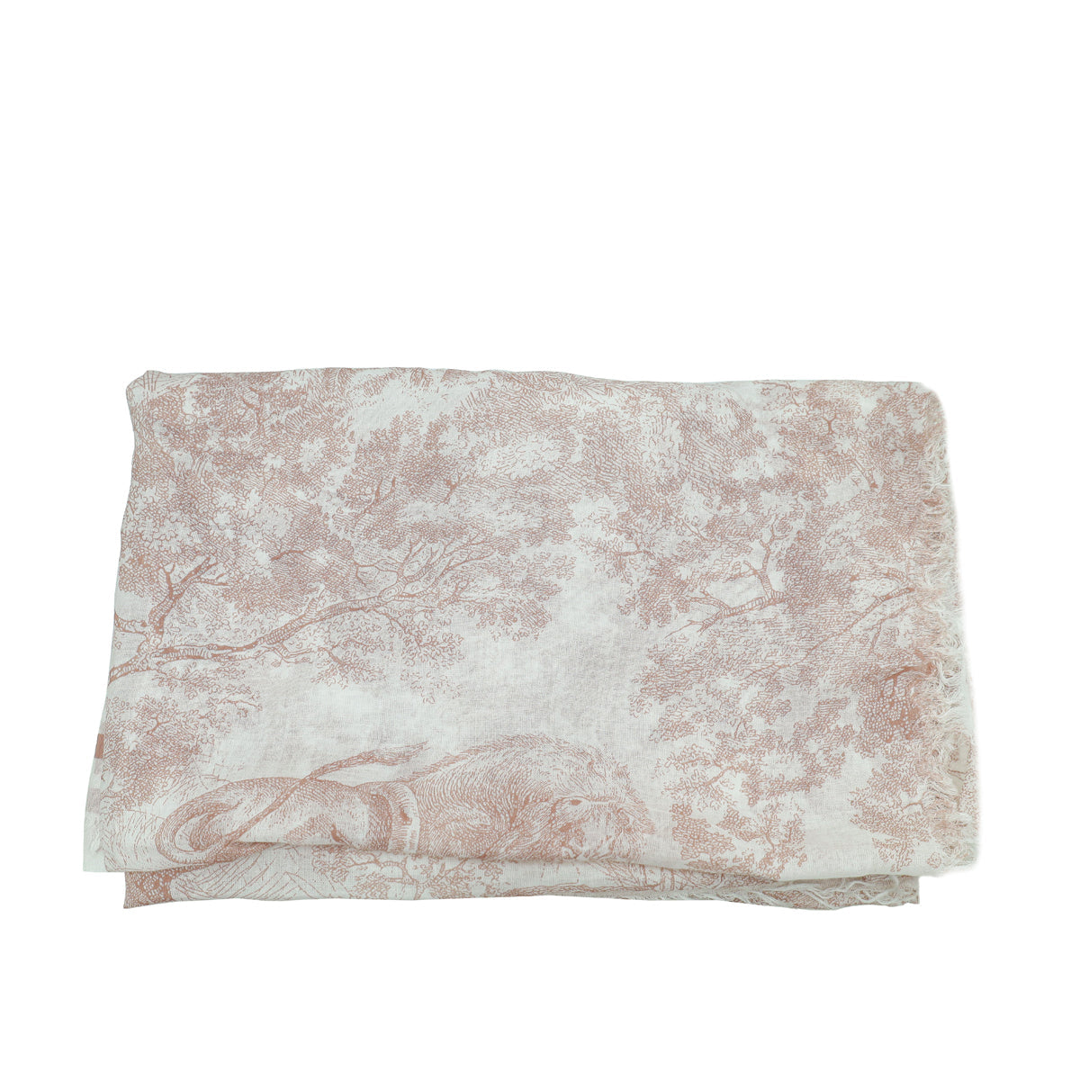 Christian Dior Pink Toile de Jouy Cotton Shawl