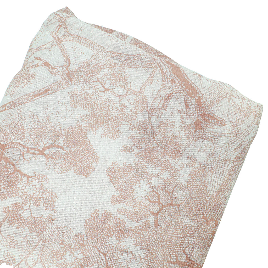 Christian Dior Pink Toile de Jouy Cotton Shawl