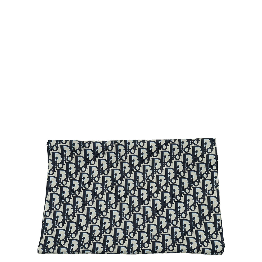 Christian Dior Navy Blue Oblique Stole Scarf