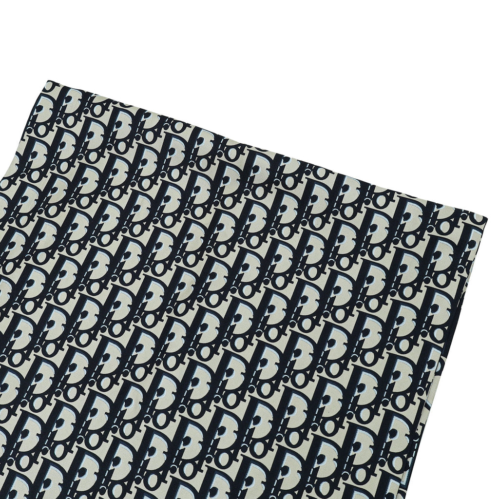 Christian Dior Navy Blue Oblique Stole Scarf