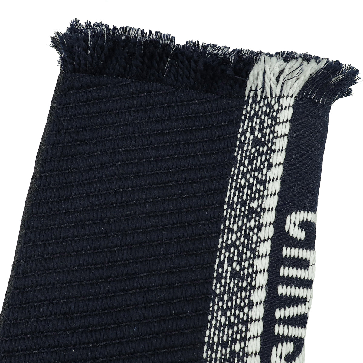 Christian Dior Bicolor Oblique University Reversible Wool Silk Scarf