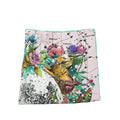 Christian Dior Pink Multicolor Zodiac Print Silk Square Scarf