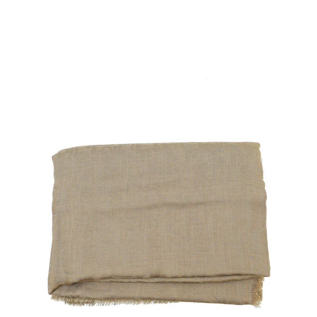 Christian Dior Brown Oblique Wool  Silk Shawl