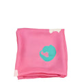 Christian Dior Pink Multicolor Print satin Square Silk Scarf