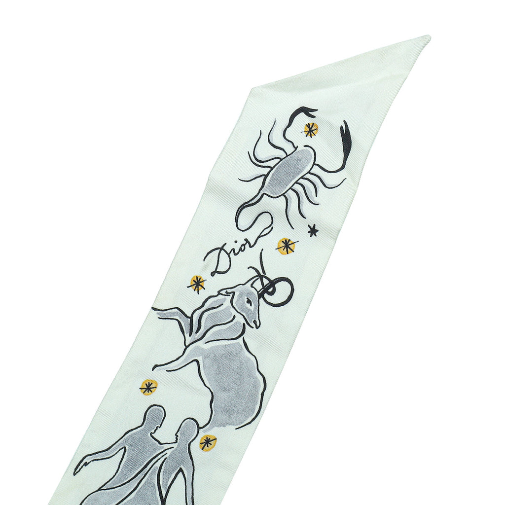 Christian Dior Bicolor Abcdior Zodiac Mitzah Z Scarf Twilly