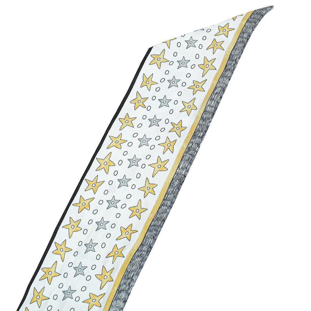 Christian Dior White Multicolor L'Étoile Tarot Mitzah Scarf